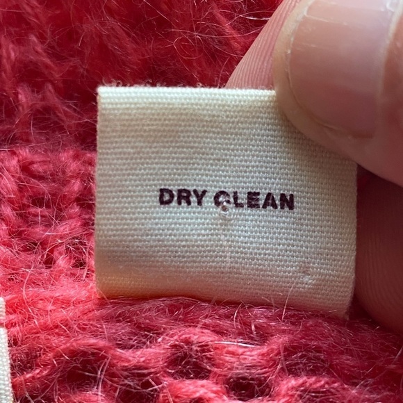 GUINEVERE Womans Large Mohair Cropped Cable Knit Long Sleeve V Neck Cardigan - Picture 11 of 12